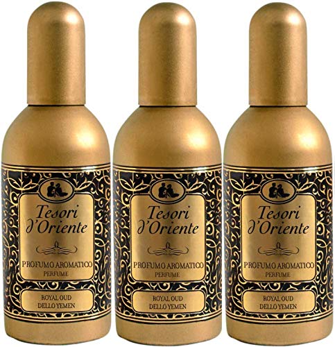 3 x Tesori d'Oriente Royal Oud dello Yemen profumo 100 ml EdT eau de toilette