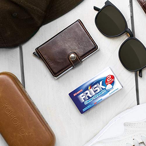 Frisk Clean Breath Caramelle, Mentine Senza Zucchero e Senza Glutine, Azione Alito Puro, Confezione da 12 Astucci in Metallo