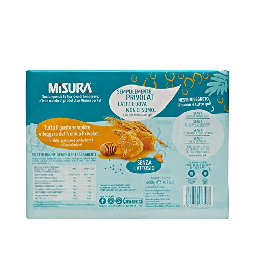 Misura Biscotti al Miele Privolat | Senza Latte e Uova | Confezione da 400 grammi