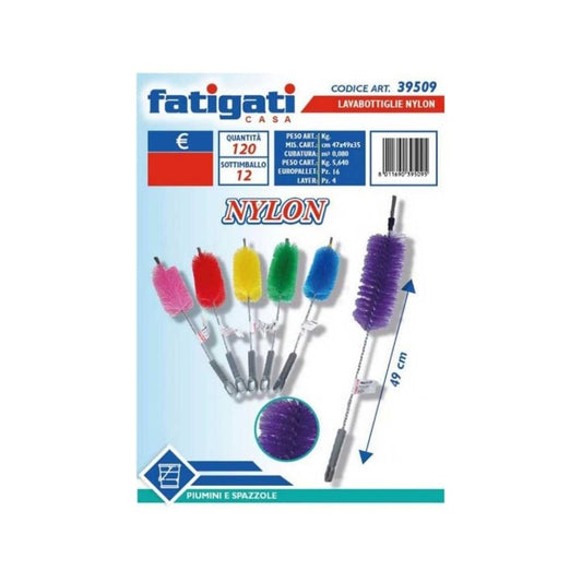 Lavabottiglie spazzolino per bottiglie sintetico Vari Colori