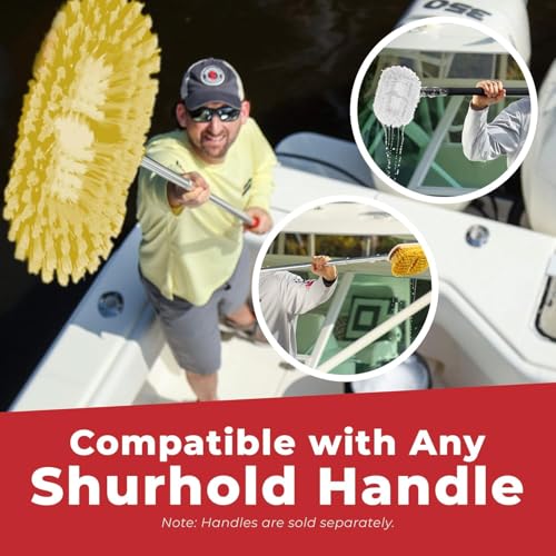 Shurhold Deck Brush with Soft Yellow Polystyrene Bristles