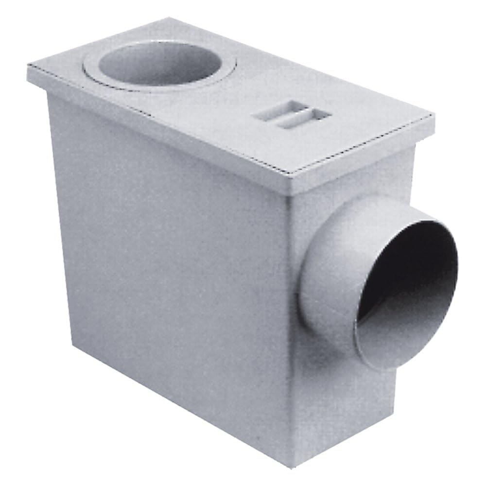 Pozzetto Per Pluviale In Polipropilene. Scarico Laterale Ø 10. Dimensioni: Cm.30,5X13,3Xh.21,2.
