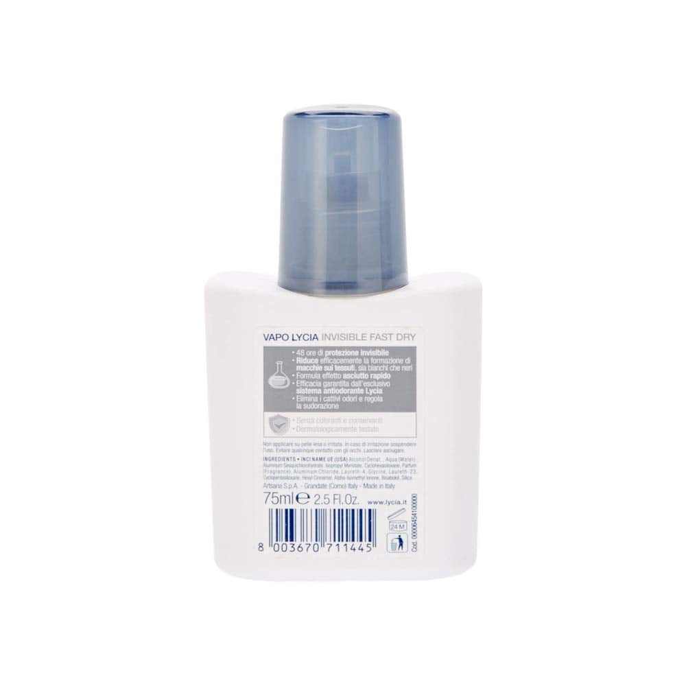 LYCIA ANTIODORANTE DEODORANTE SPRAY INVISIBLE 75 ML [CONFEZIONE DA 6 PEZZI]