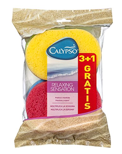 Calypso - Relaxing sensation, Spugna soffice Moltiplica la Schiuma - 4 Spugne - [confezione da 5]