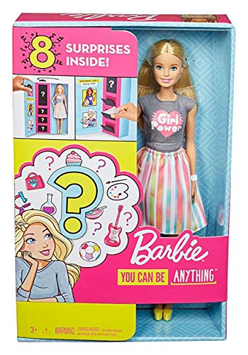 Barbie Carriere con Abiti A Sorpresa, Bambola Bionda con 2 Vestiti e Accessori da scoprire, per Bambini 3+ Anni, GFX84
