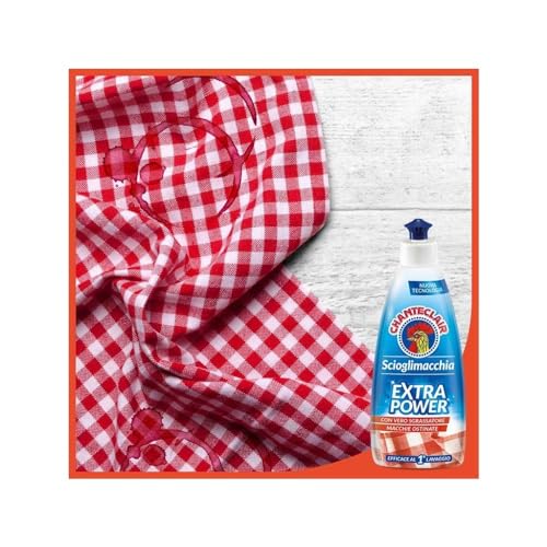 Chanteclair Scioglimacchia - Extra Power Liquido, Smacchiatore Contro Macchie Ostinate, con Vero Sgrassatore, Efficace al Primo Lavaggio - 375 ml