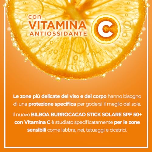 Bilboa - Crema Solare Protettiva Viso e Corpo SPF 50+ con Vitamina C - Idrata, Nutre e Protegge - Ideale per Pelli Sensibili - Dermatologicamente Testato - Tubo da 180 ml