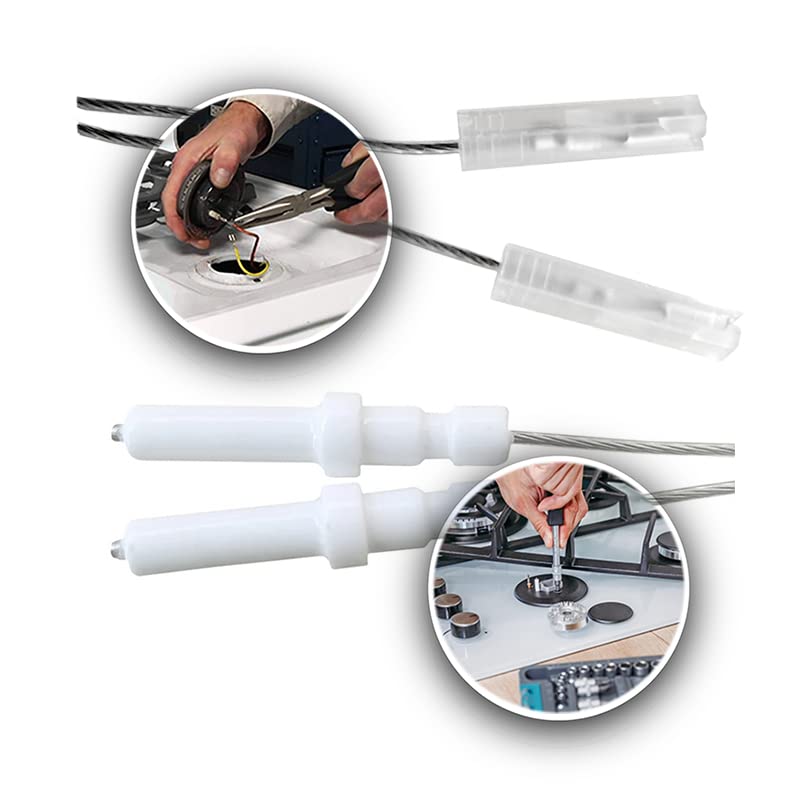 CG94 - Set di 4 Candelette Elettroniche per Accensione Piano Cottura a Gas | Diametro 5.5 mm, Altezza 21 mm | Compatibilità Universale | Facile Installazione