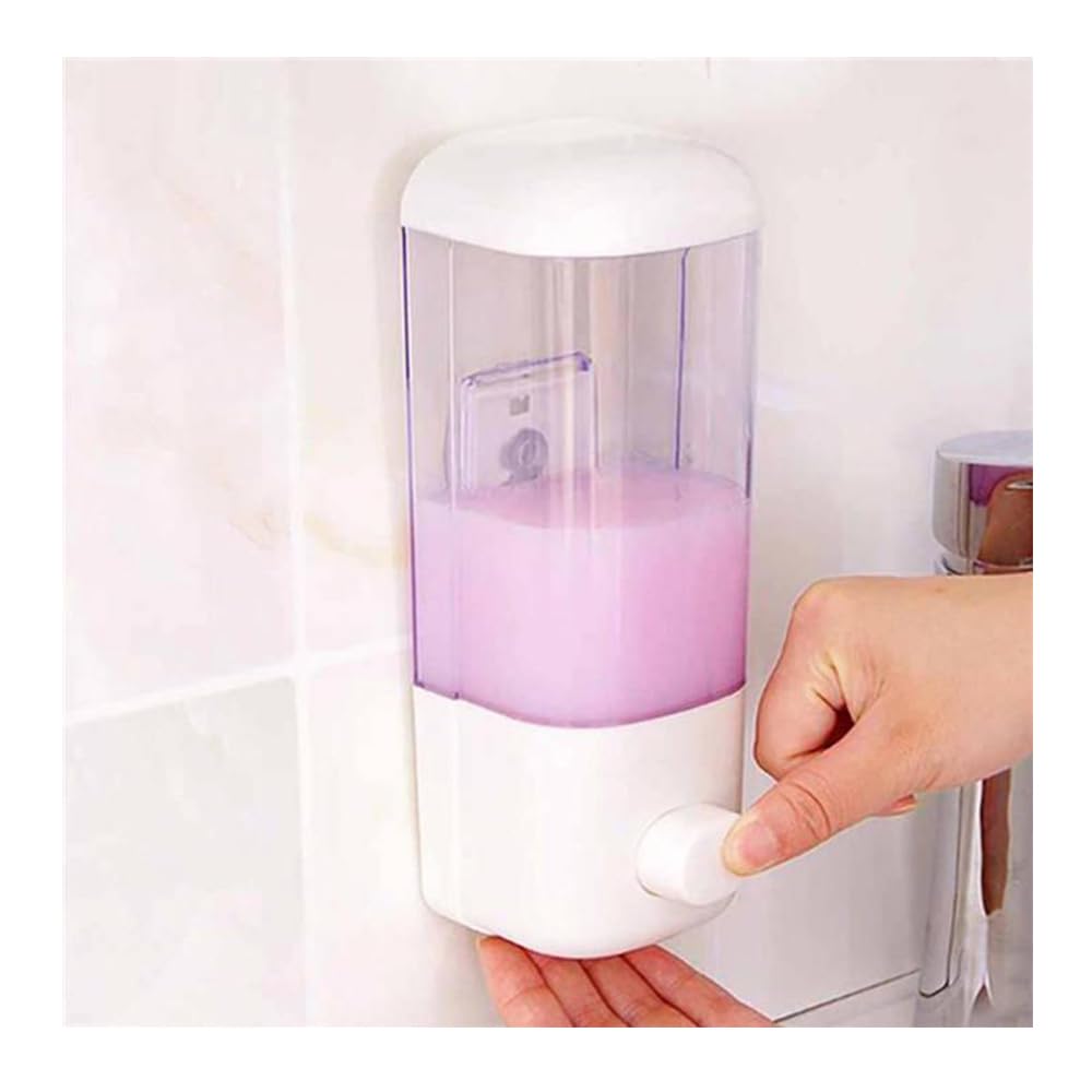 CG94 Dispenser di Sapone Liquido a Parete 1 Posto Bianco Ricaricabile per Bagno & Cucina