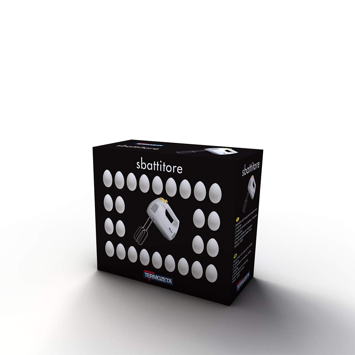 Termozeta 76007A Sbattitore Potenza 150 Watt Colore Bianco/Giallo, W, Acciaio, 5 velocità