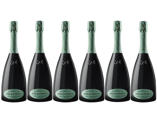 BELLAVISTA Franciacorta DOCG Grande Cuvèe Alma Non Dosato 6 bottiglie x 0,75 l