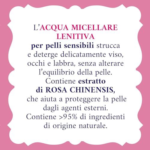 Acqua alle Rose Acqua Micellare Lenitiva per Pelli Sensibili, 200ml