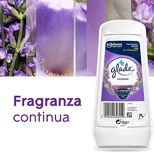 Glade Gel Assorbiodori Profumatore per Ambienti, Per Rinfrescare Stanze e Armadi, Fragranza Mughetto, Formato Scorta 12 Confezioni da 150 gr