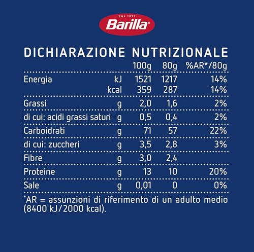 Barilla Pasta Tempestine N.21, Pastina di Semola di Grano Duro, I Classici, 500g