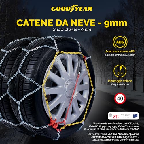 Goodyear 77900 "G9, Catene Neve Auto 9 mm