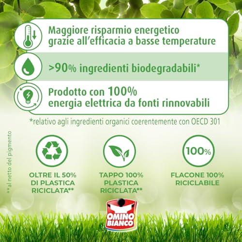 Omino Bianco - Detersivo Lavatrice Liquido, 44 Lavaggi, 1.76 l (Confezione da 1)