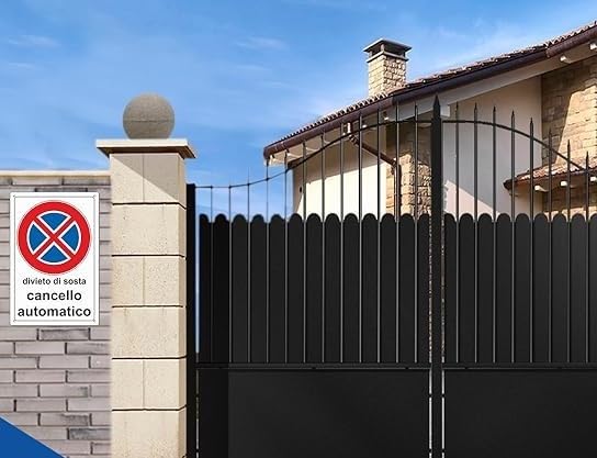 CG94 CARTELLO "ATTENZIONE DIVIETO DI SOSTA CANCELLO AUTOMATICO"