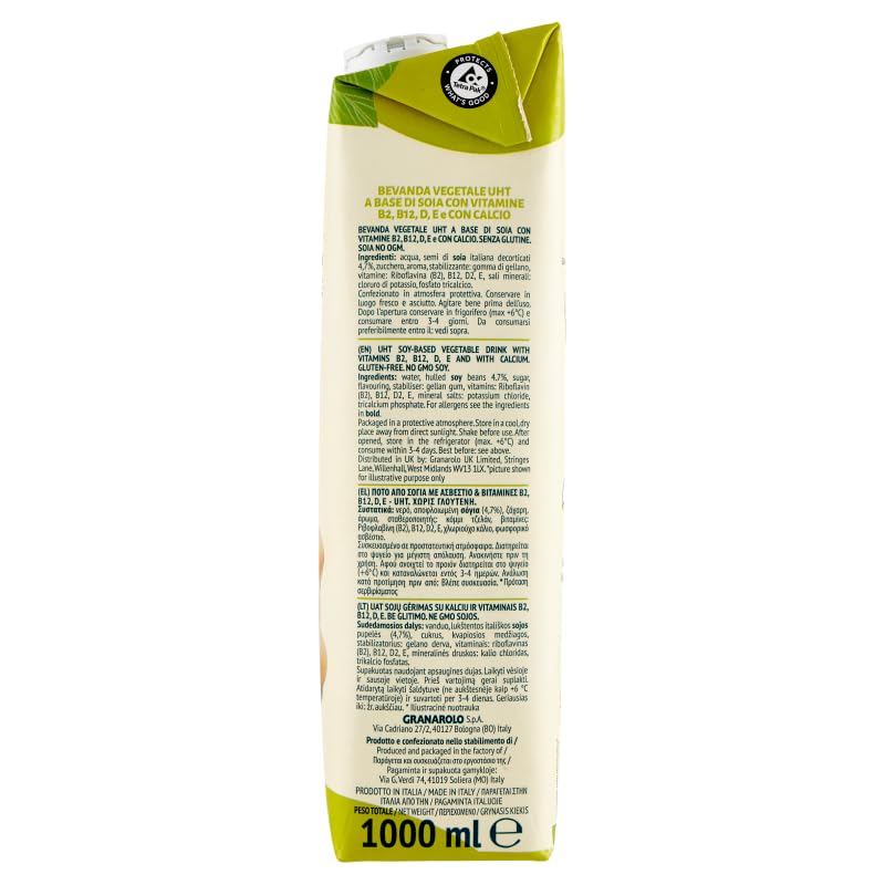 Granarolo 100% Vegetale Bevanda Soia Uht, 1000ml
