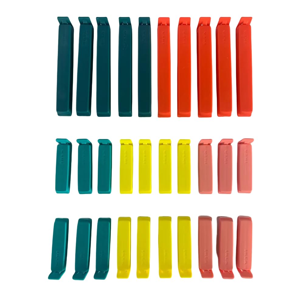 Ikea 103.391.71 Bevara - Clip per chiudere sacchetti, 30 pezzi, colori vari, misure varie