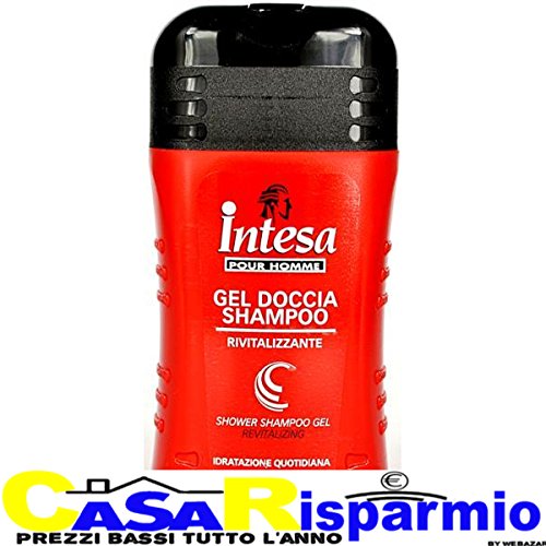 Intesa, gel doccia e shampoo 2 in 1 al ginseng, 3 pezzi, 250 ml (etichetta in lingua italiana non garantita)