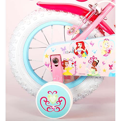 Bicicletta per bambini, Principesse, Disney, bici con rotelle, 12" 14" e 16", bambini dai 3 ai 6 anni