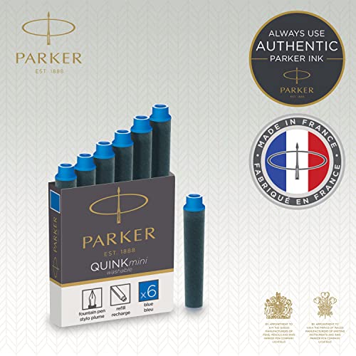 PARKER Quink Ricariche per Penne Stilografiche, Cartucce Lunghe