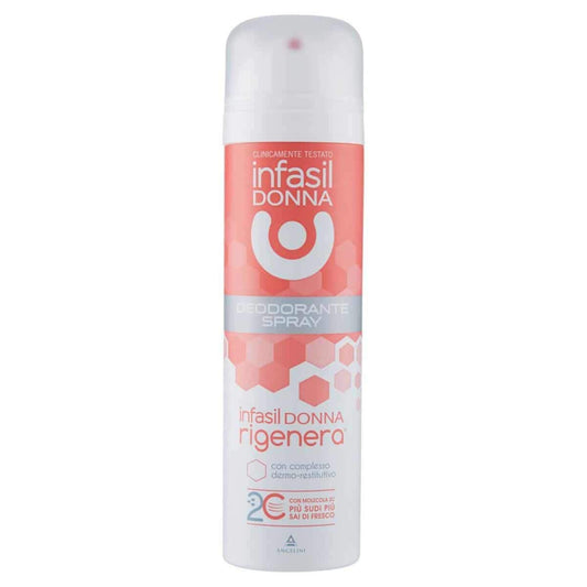 Set 6 INFASIL Deodorante Spray Donna Rigenerante 150 Ml Cura E Igiene Del Corpo
