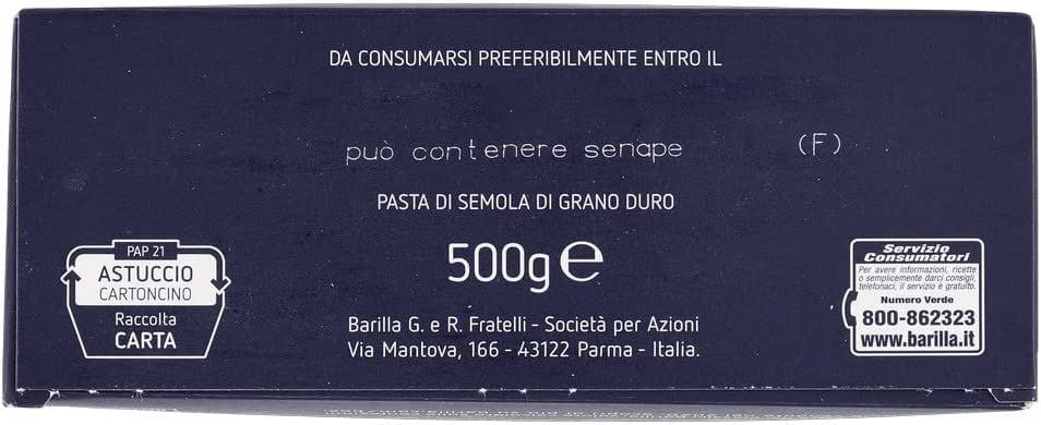 10x Barilla Pennette Rigate Italian Pasta No. 72. 500 g