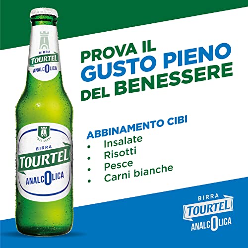 Tourtel Cassa Birra Analcolica con 24 Bottiglie da 33 cl, 7.92 L, Birra Analcolica Premium Lager dal Gusto Pieno e Deciso e dal Colore Giallo Paglierino, Zero Alcol