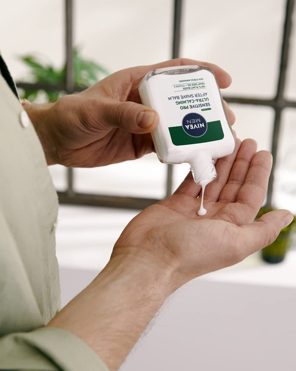 NIVEA MEN Sensitive Pro Balsamo Dopobarba Ultra-Calming in Confezione da 100 ml, After Shave Uomo con Olio di Semi di Canapa e Vitamina E, Balsamo Barba Lenitivo