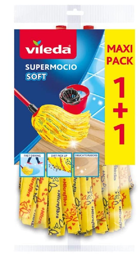 Vileda SuperMocio Soft Fiocchi, Confezione da 2 Pezzi