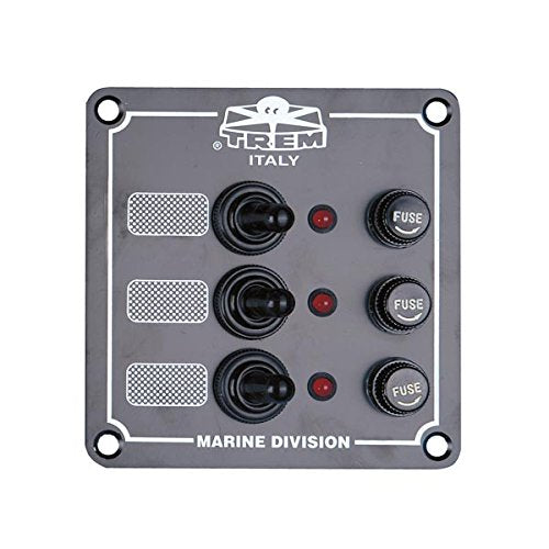 TREM Pannello Elettrico Serie Marine con interruttori stagni e spie Luminose