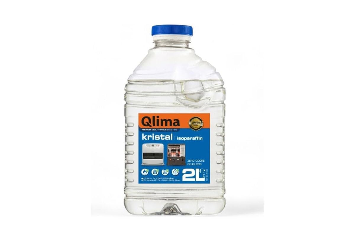 Qlima Kristal Isoparaffina 2L, Combustibile Premium per Stufe a Parafina, Zero Odori, Alta Purezza