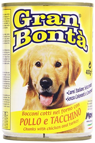Gran Bontà Alimento Completo per Cani, Bocconi Cotti nel Forno con Pollo e Tacchino - 400 gr