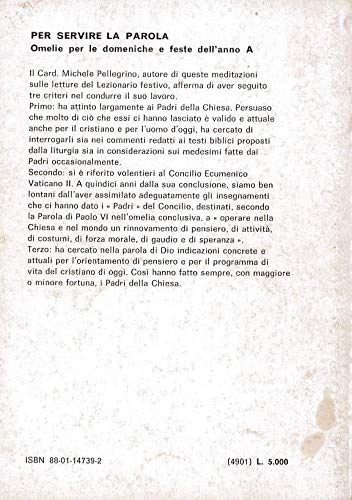 Per servire la parola. Omelie per le domeniche e le feste dell'anno A