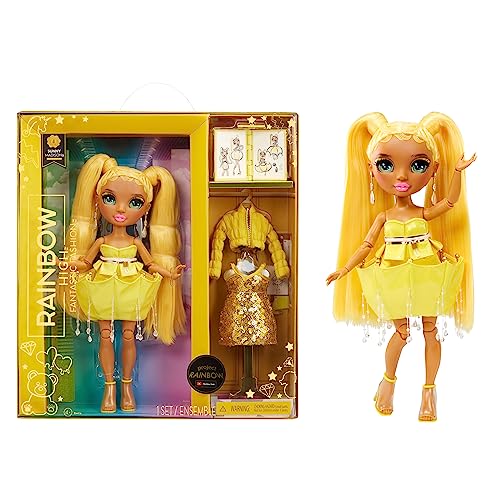 Rainbow High Fashion Doll con Slime & Animale - Ruby (Rosso) - Bambola scintillante da 28 cm con Slime scintillante, Animale Magico e Accessori Moda - Età 4-12 anni