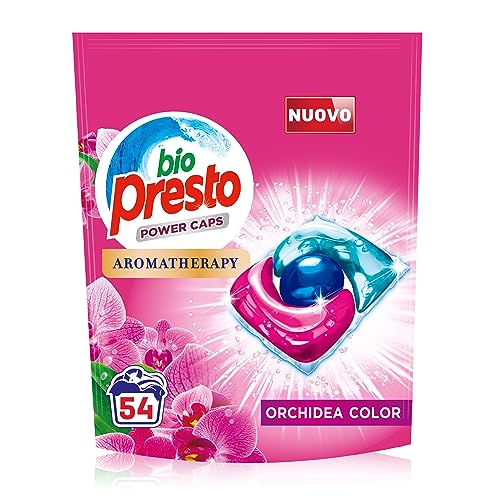 Bio Presto Power Caps Color, Detersivo Lavatrice Predosato In Capsule, Confezione Da 54 Lavaggi