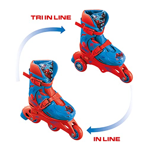 Mondo Toys - 3IN LINE SKATES Pattini in linea doppia funzione regolabili da 29 al 32 per bambini