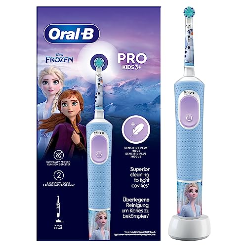 Oral-B Spazzolino Elettrico Ricaricabile Pro Kids Frozen, 1 Testina, per Bambini da 3 Anni in Su, 1 Spazzolino