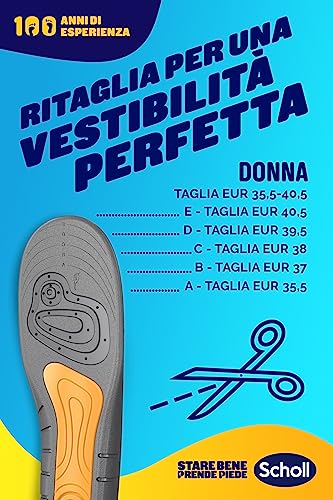 Scholl Solette Gel Activ Work, Solette da Lavoro per Donna con Tecnologia Antiodore, Azione Ammortizzante e Anti Urti, Confezione da 1 Paio