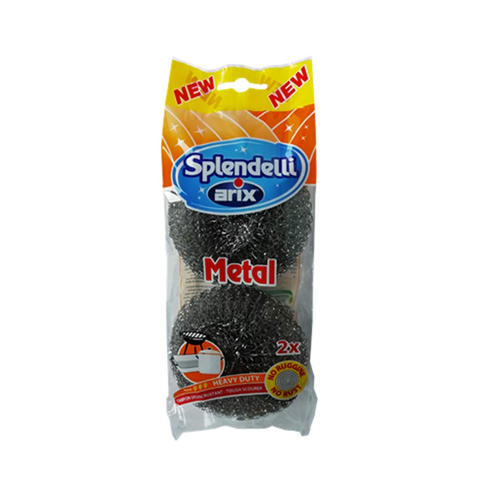 Arix Spendelli, Paglietta abrasiva in Acciaio zincato Confezione da 2 Pezzi, by