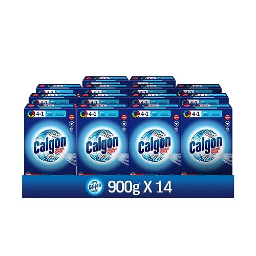 Calgon Power Polvere Anticalcare Lavatrice 4 in 1, 14 Confezioni da 900g di Anticalcare per Lavatrici, Additivo Lavatrice per una Protezione da Calcare, Sporco e Cattivi Odori