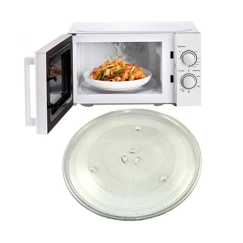 CG94 - Piatto Girevole Universale in Vetro per Forno a Microonde | ø25,5 cm, H 0,8 cm | 3 Punti di Fissaggio | Alta Qualità, Resistente alle Temperature