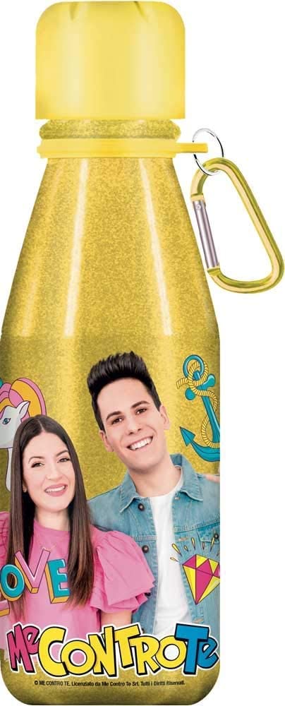 NLIGHTING® Bottiglia Riutilizzabile da 500 ml in Alluminio Borraccia Eco Friendly dei Me Contro Te Borraccia in Alluminio per Acqua Sport Scuola Bottiglia Lavabile per Bambini Me Contro Te (Gialla)