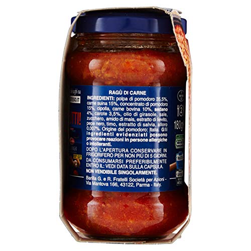 Barilla Ragù Classico - 6 confezioni da 2 pezzi da 180 g [12 pezzi, 2160 g]