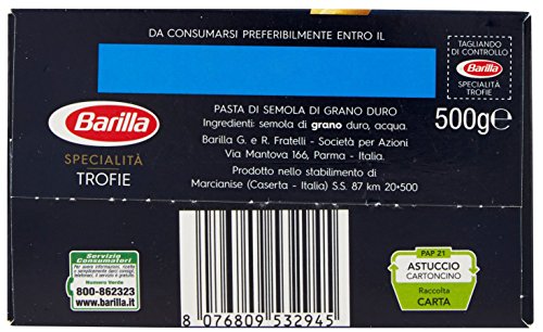 Barilla Specialita'Trofie - 15 pezzi da 500 g [7500 g]