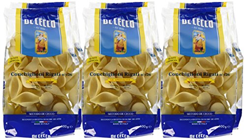 De Cecco - Conchiglioni Rigati n 126, Pasta di Semola di Grano Duro - 6 pezzi da 500 g [3 kg]