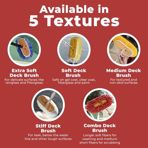 Shurhold Deck Brush with Soft Yellow Polystyrene Bristles