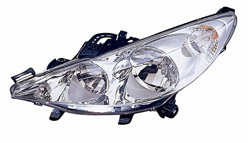 FARO DEPO H7-H1 SENZA FENDINEBBIA PARABOLA CROMATA CON MOTORE ELETTRICO PEUG. 207-05/'06 - SX