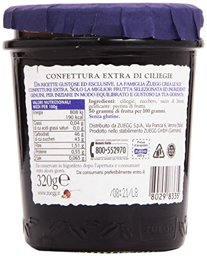 Zuegg - Confettura Extra Di Ciliegie - 320 G - [confezione da 6]